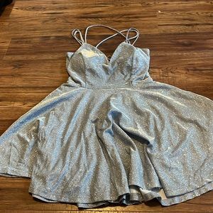 Sparkly blue homecoming dress